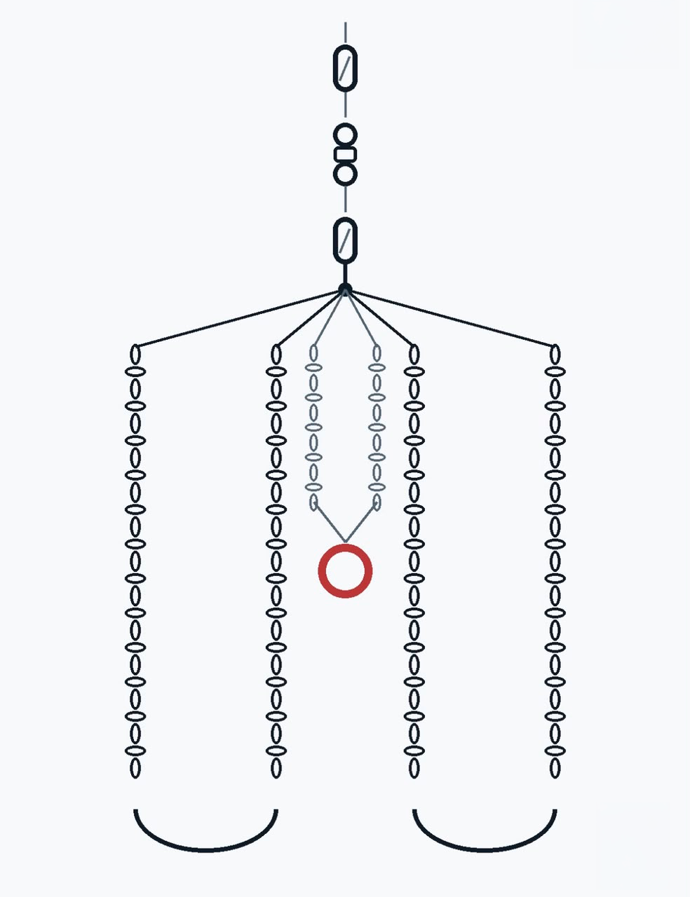Technical drawing of the chain apparatus designed by MAVRA
