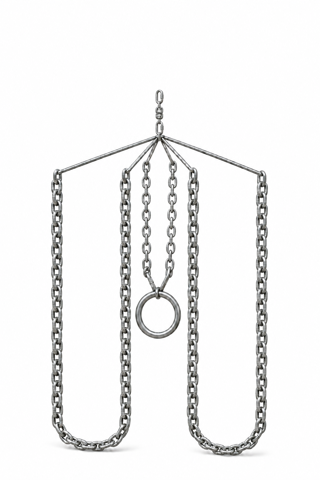 Steel chain suspension rig with ring